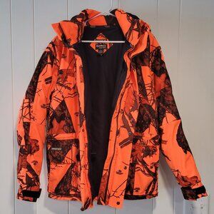 Gander Mountain Guide Series Blaze Orange Camo Hunting Jacket Size M